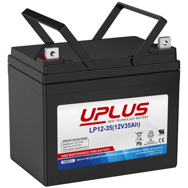Uplus 12v 35Ah Deep Cycle AGM Rechargeable Battery, Replace for Scooter Pride Mobility Jazzy Select Electric Wheelchair