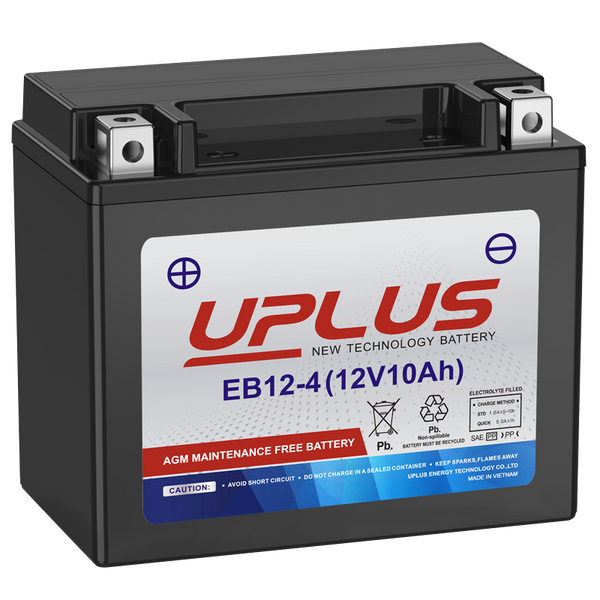 UPLUS EB12-4/YTX12-BS High Performance AGM Powersports, ATV Scooter Battery [12V 10Ah]