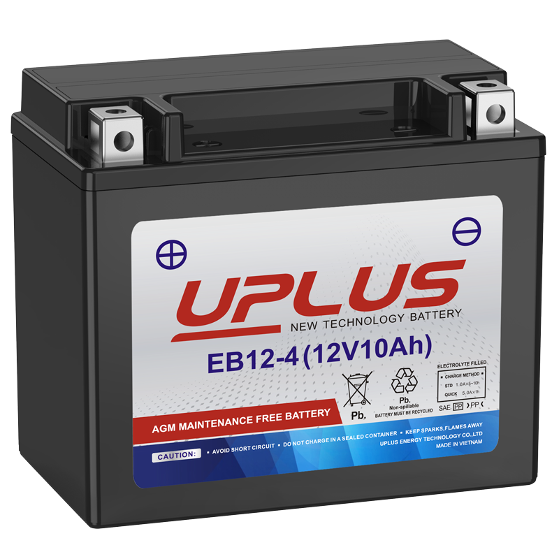 UPLUS EB12-4/YTX12-BS High Performance AGM Powersports, ATV Scooter Battery [12V 10Ah]