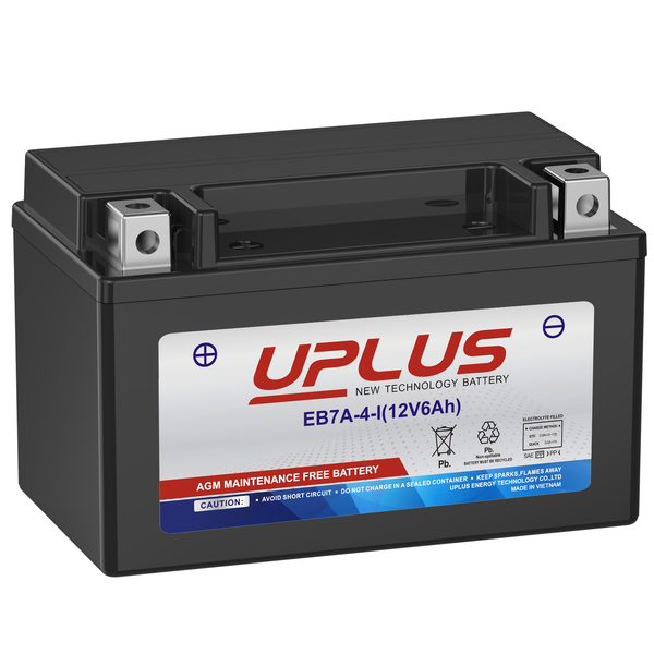 UPLUS EB7A-4-I/YTX7A-BS Maintenance Free SLA ATV AGM Battery [12V 6Ah]