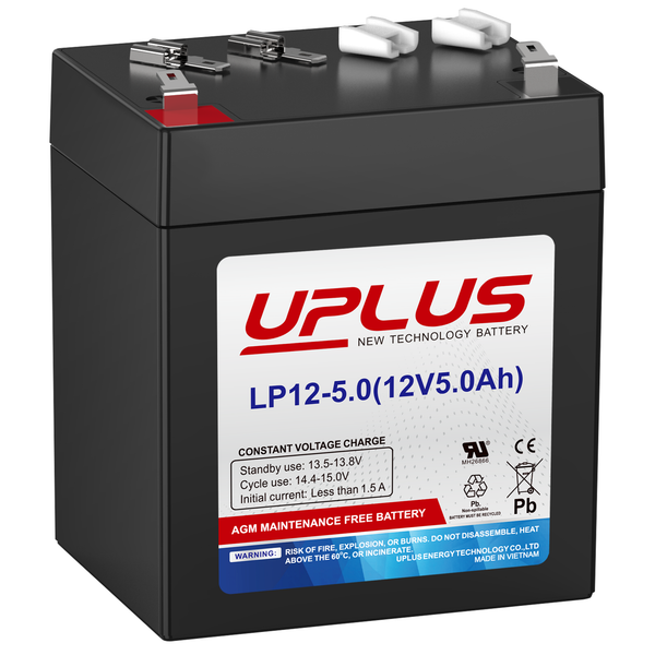 UPLUS LP12-5 Rechargeable AGM Battery for LiftMaster/Craftsman 4228 Garage Door Opener, Security Alarm System [12V 5Ah]