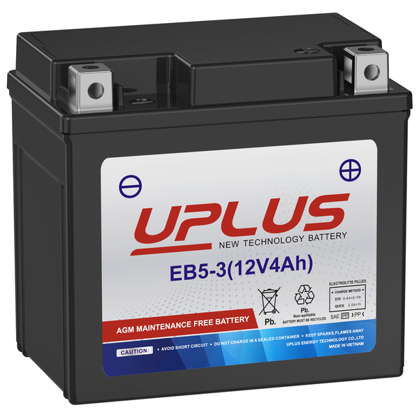 UPLUS EB5-3/YTX5L-BS Maintenance Free SLA/AGM/ATV Battery [12V 4Ah]