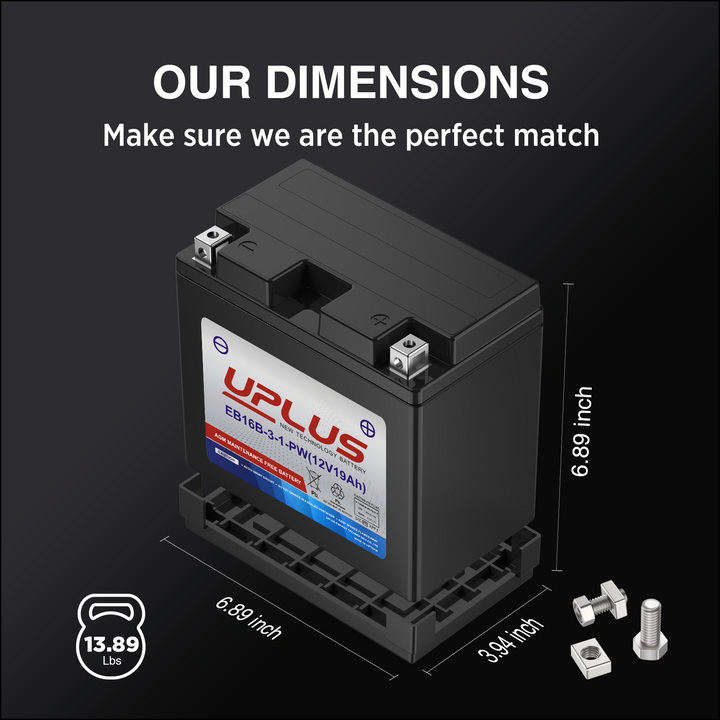 Uplus YB16CL-B powersports battery 7