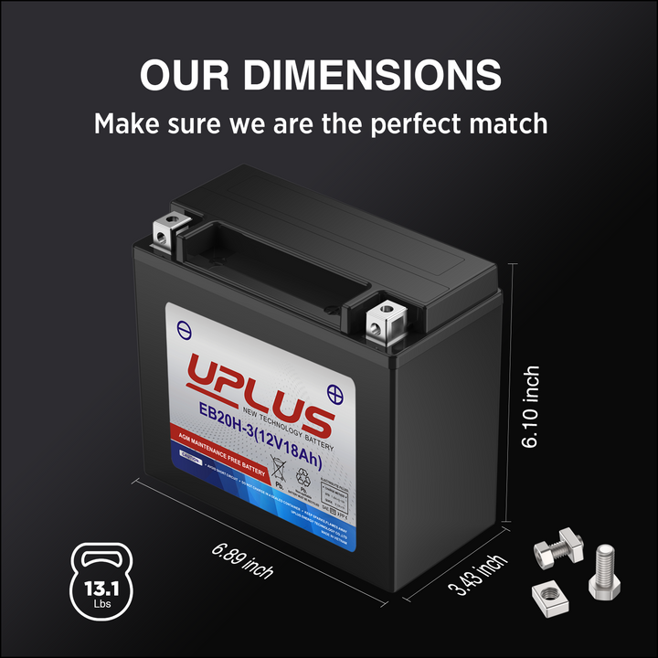 Uplus YTX20HL-BS powersport battery 1-5