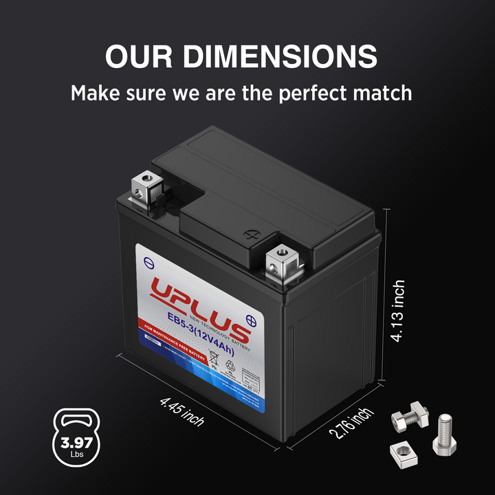 Uplus YTX5L agm battery size