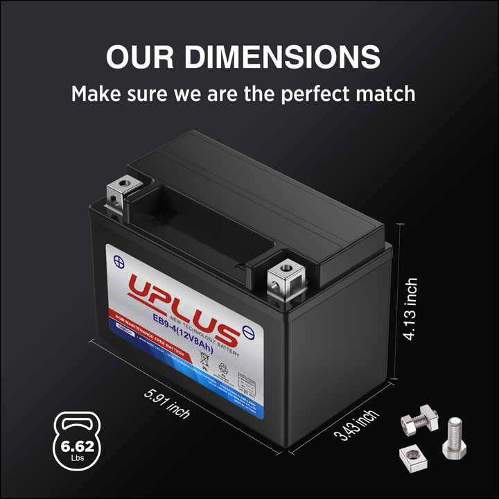 Uplus YTX9-BS powersport battery 1-7