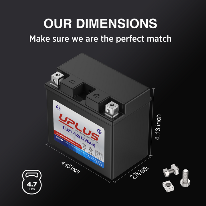 Uplus YTZ7S powersport battery 1-6